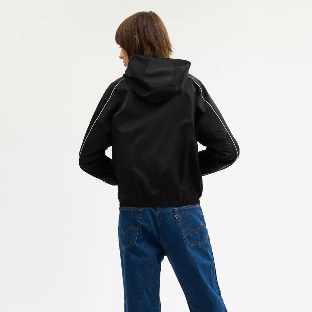 Windbreaker In Recycled Polyester - Black