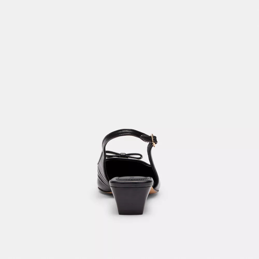 Bow Slingback Heel - Black