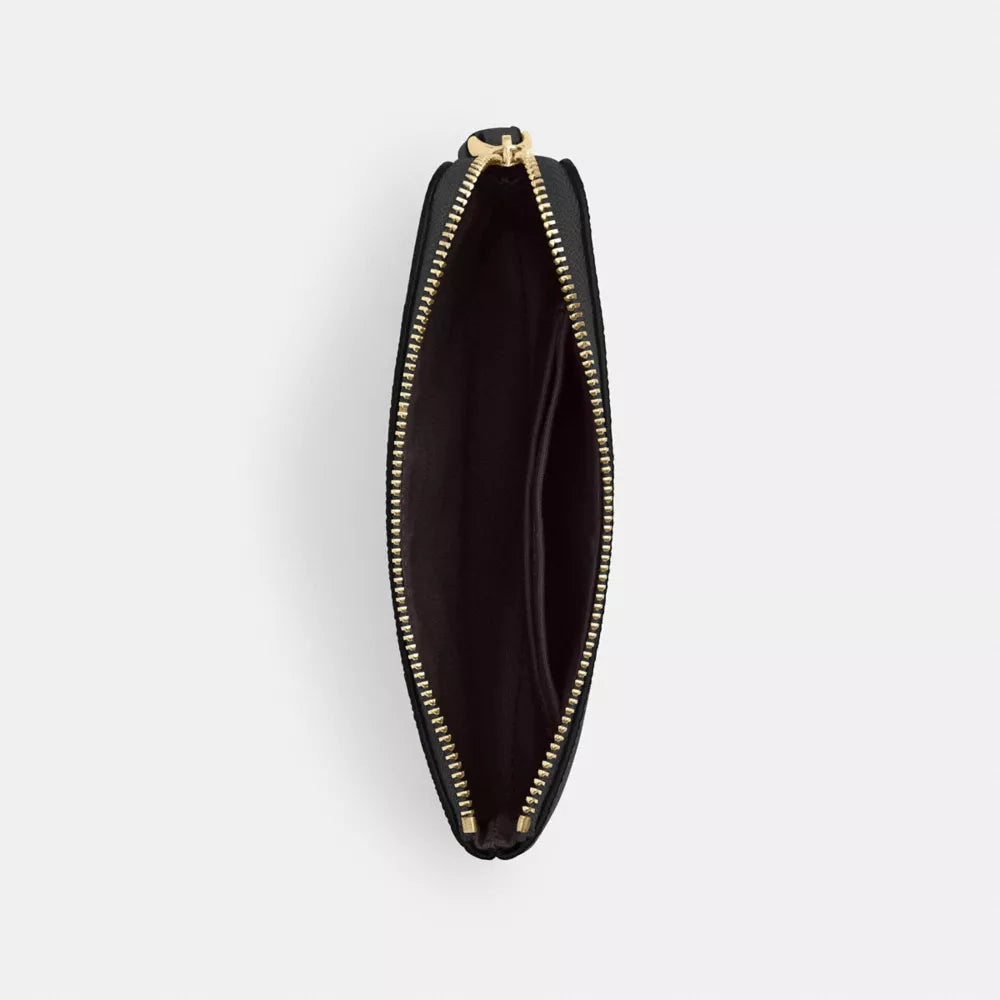 Corner Zip Wristlet - Crossgrain Leather/Gold/Black