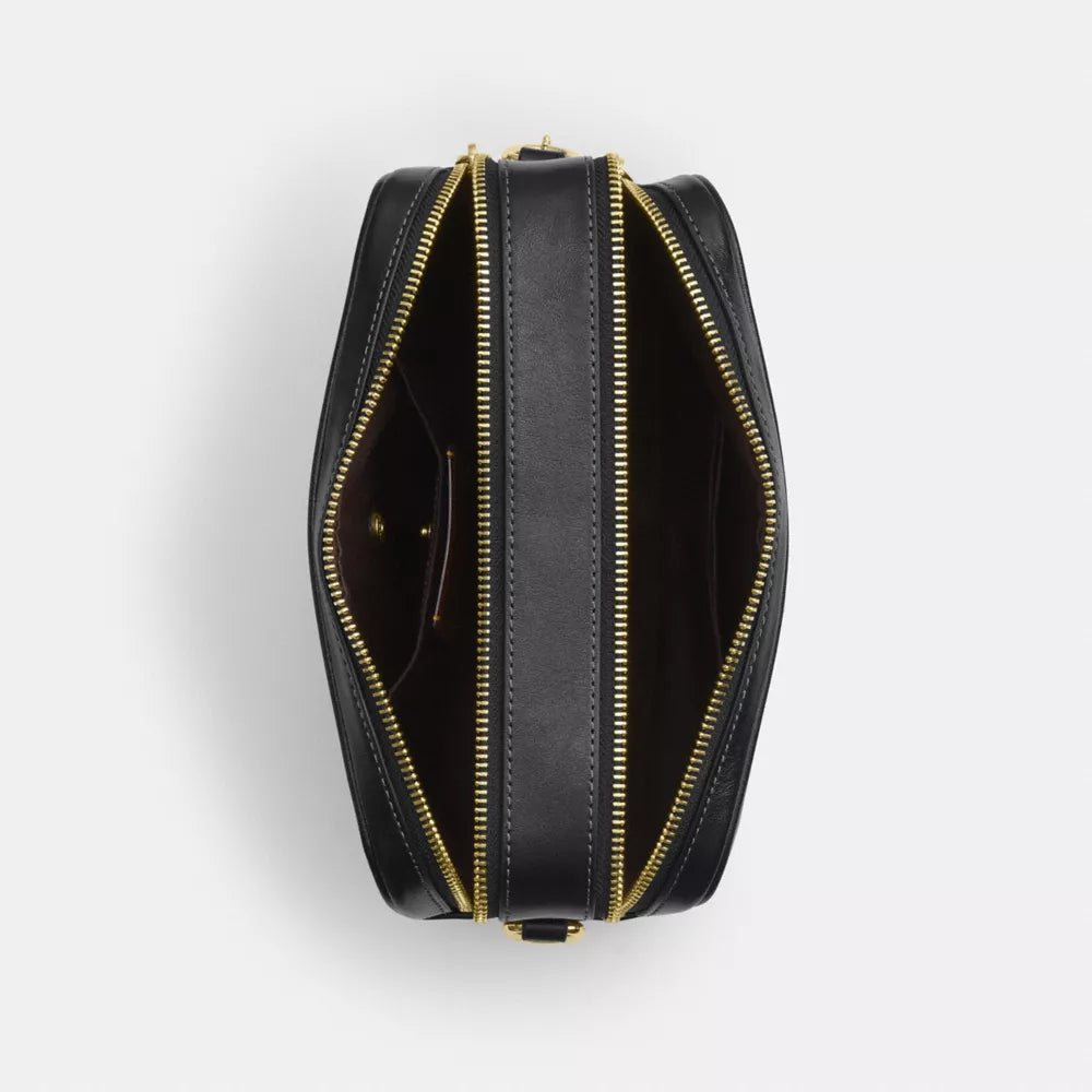 Carey Crossbody Bag - Crinkle Leather/Gold/Black