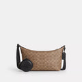 Small Finn Crossbody Bag With Pouch In Signature Canvas - Gunmetal/Tan/Black