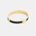 C Hinged Bangle - Gold/Black