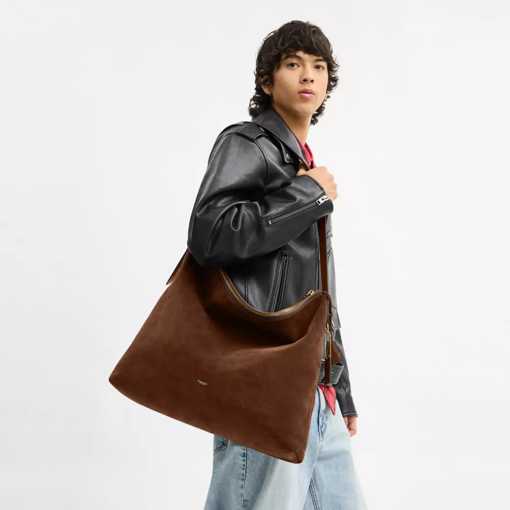 Mott Messenger Bag - Suede/Warm Brown