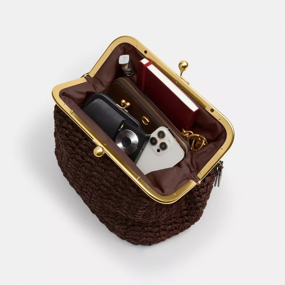 Kisslock Frame Bag 27 - Brass/Maple