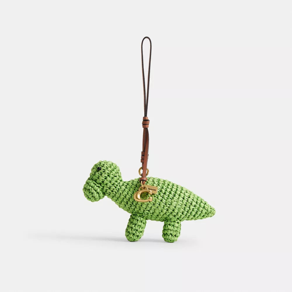 Dino Bag Charm - Brass/Multi