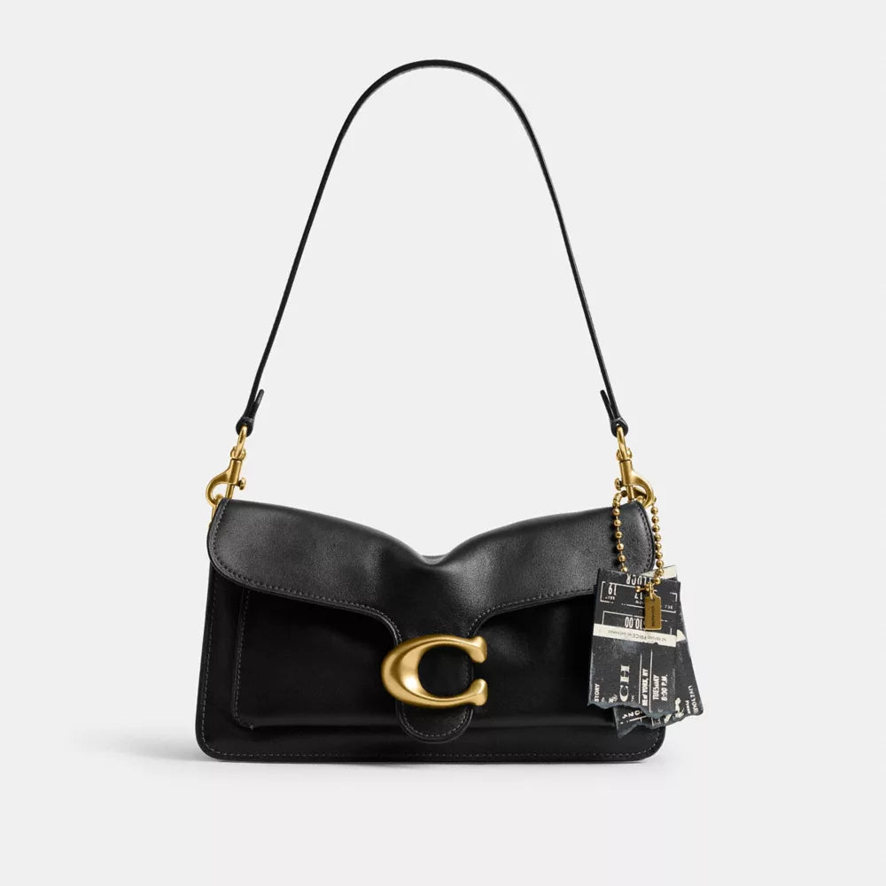 Friendship Concert Ticket Bag Charm - Brass/Black