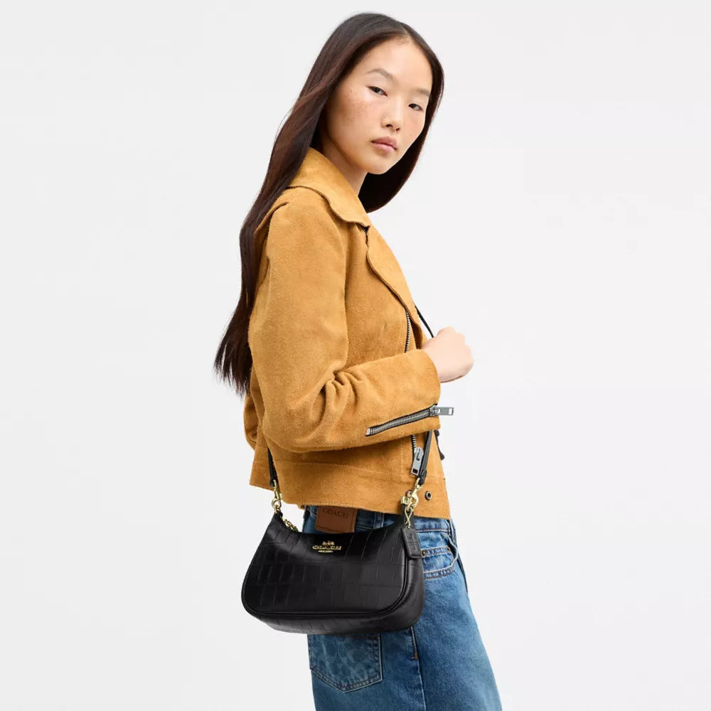 Soft Teri Shoulder Bag - Gold/Black