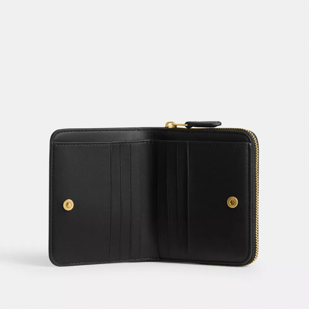 New York Billfold Wallet - Smooth Leather/Brass/Black