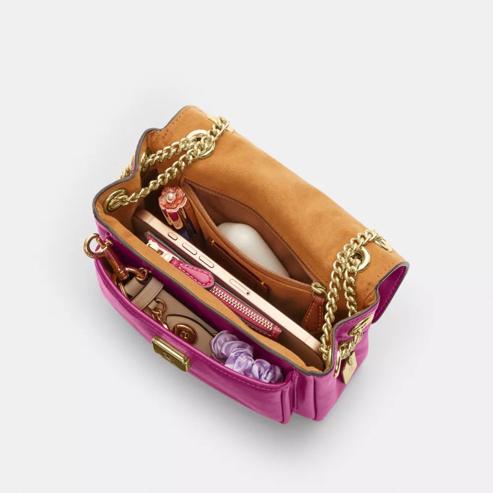 Elodie Crossbody Bag 18 - Crinkle Leather/IM/Magenta