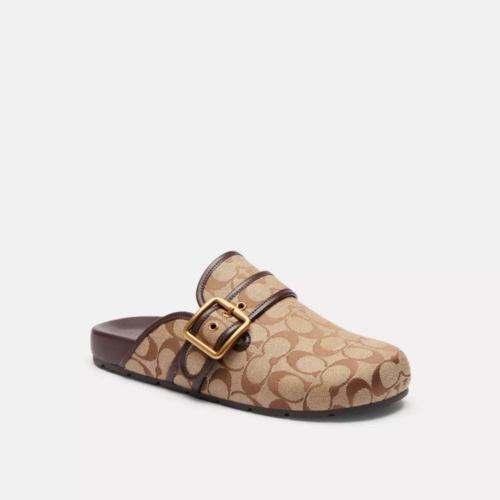 Archival Buckle Clog With Signature Sateen Jacquard - Signature Jacquard/Khaki/Maple