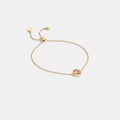 Signature Enamel Coin Slider Bracelet - Gold/Brown