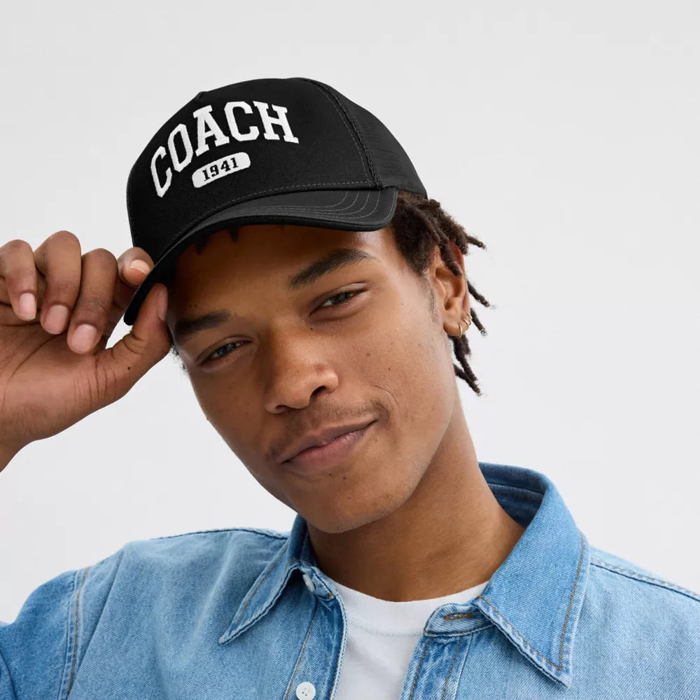 Coach 1941 Embroidered Trucker Hat - Cottontwill/Black