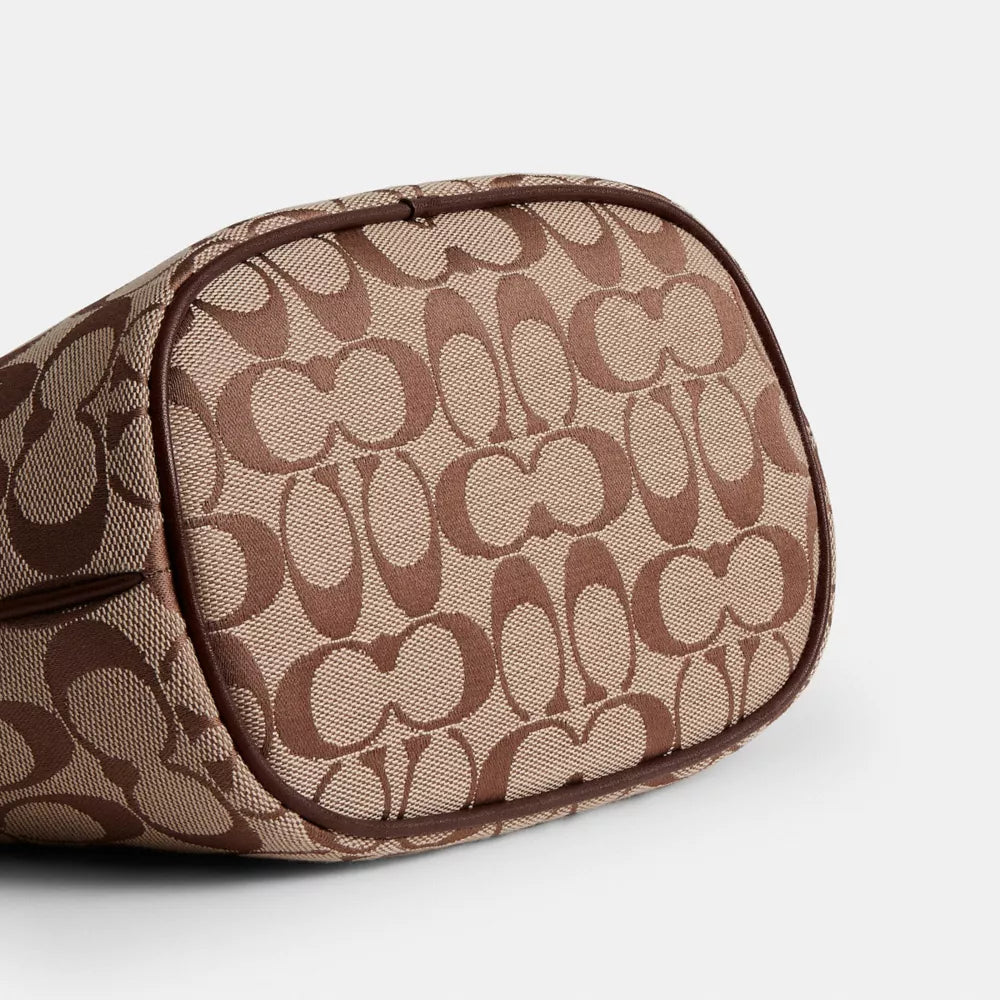 Demi Bag In Signature Jacquard - signature jacquard/B4/Khaki  Maple