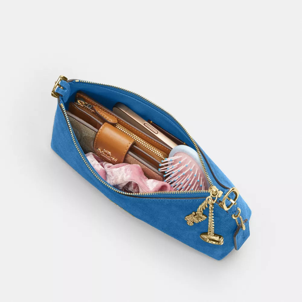 Emeilia Shoulder Bag - Suede/Im/Blue Jay