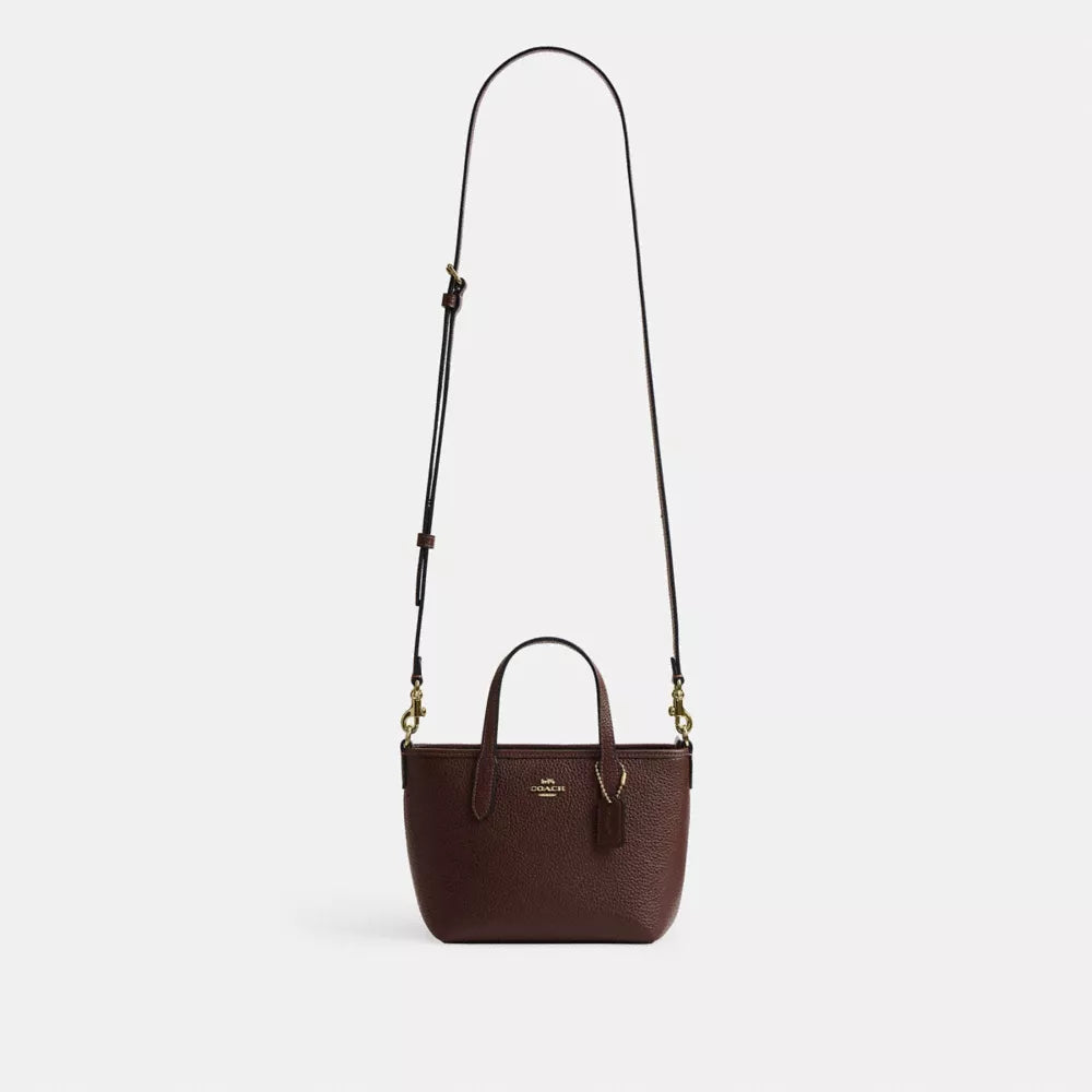 City Mini Tote Bag - Pebbled Leather/Gold/Maple