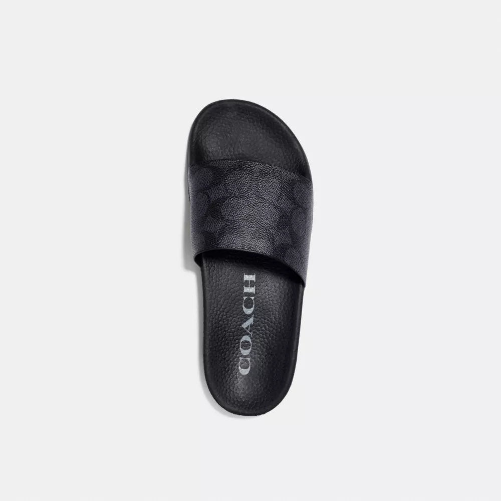 Udele Sport Slide In Signature Canvas - Charcoal/Black