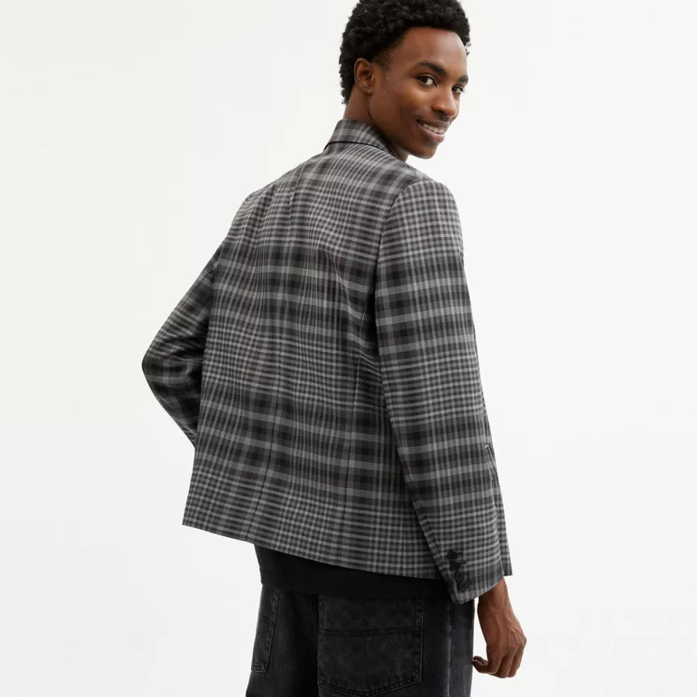 Yarn Dye Blazer - Black