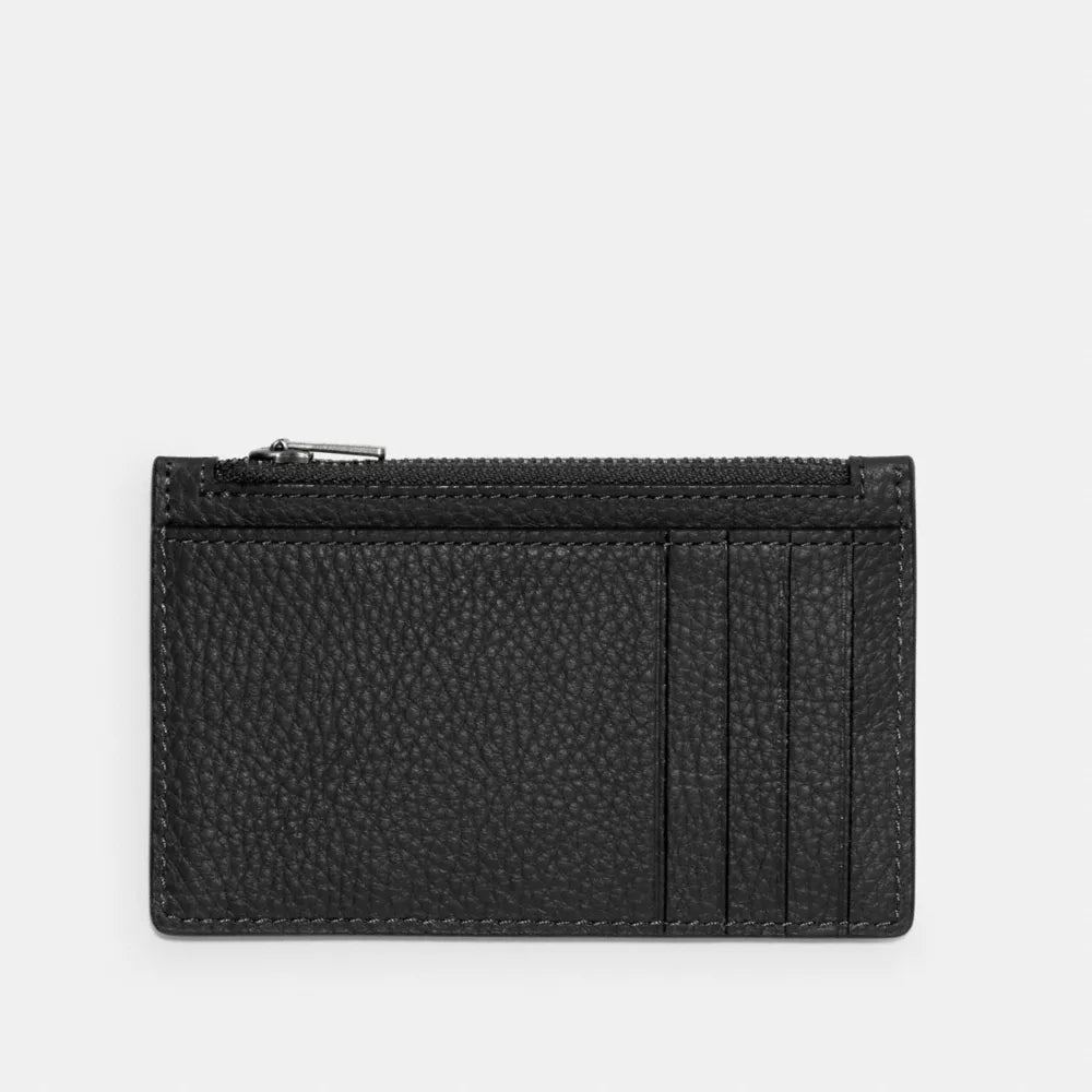 Zip Card Case - Gunmetal/Black