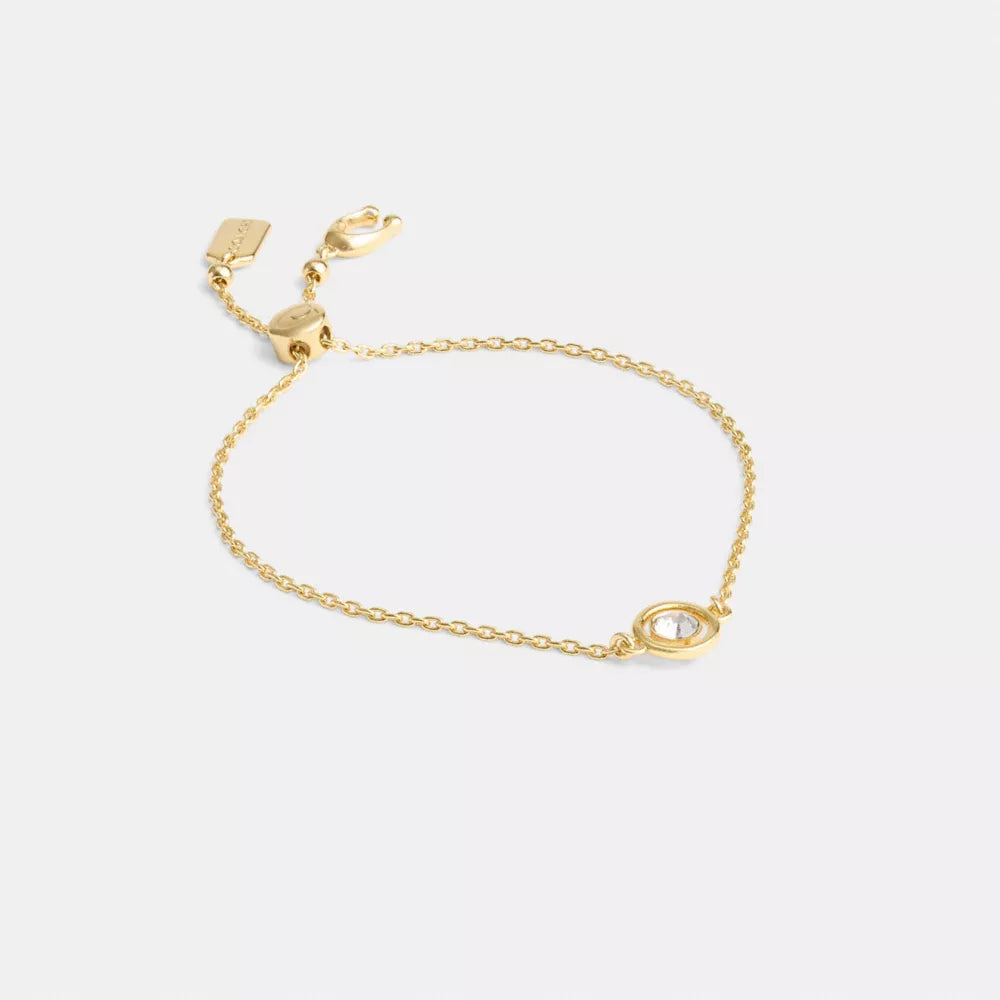 Halo Round Slider Bracelet - Brass/Gold