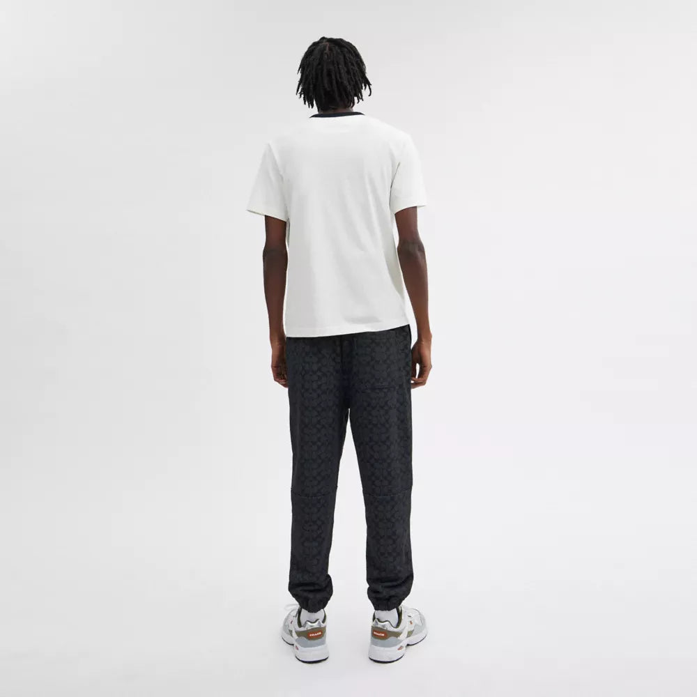 Essential Signature Joggers - Cotton/Charcoal Signature