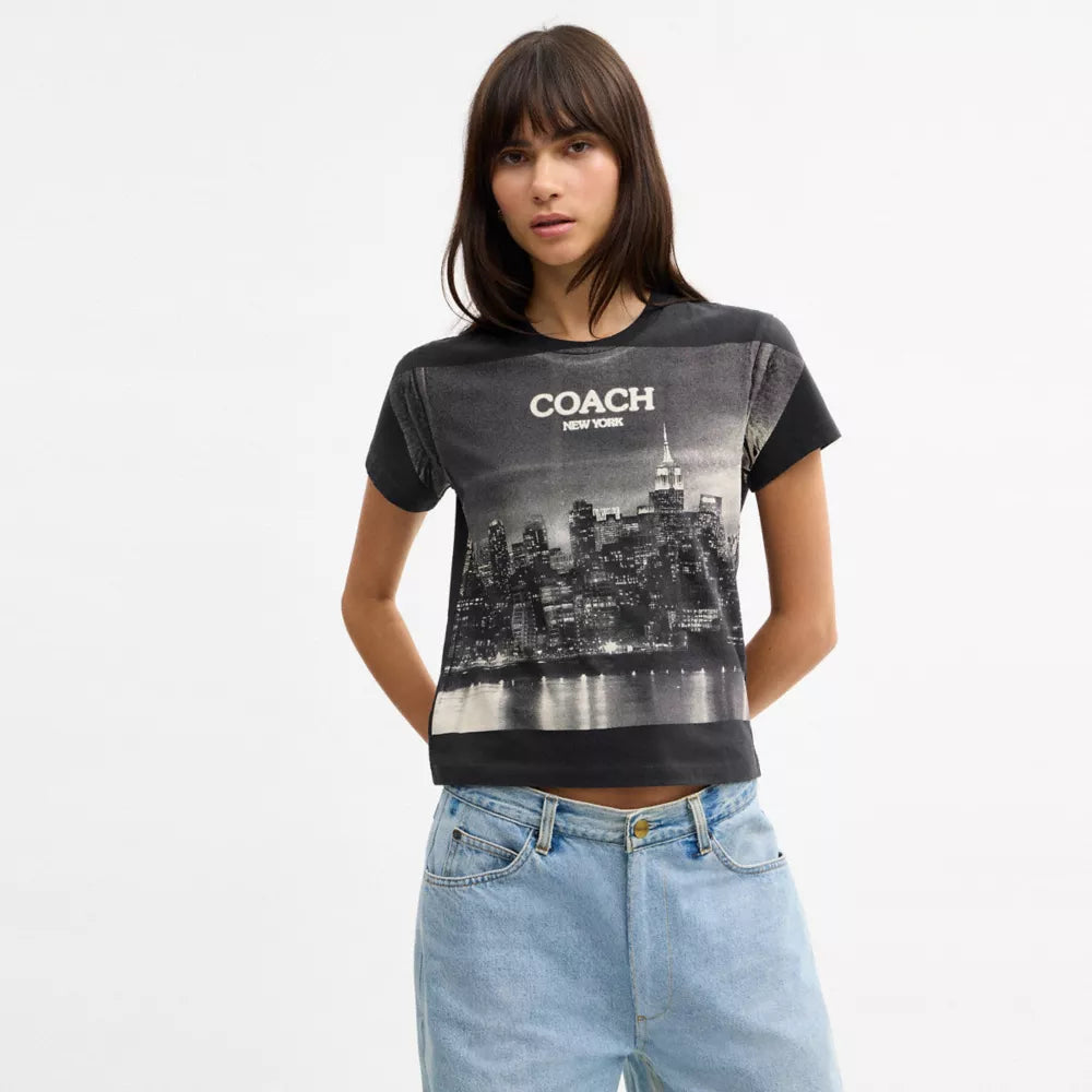 Postcard 90s Fit T-Shirt - Black