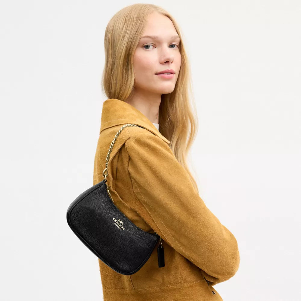 Teri Mini Crossbody Bag - Pebbled Leather/Gold/Black
