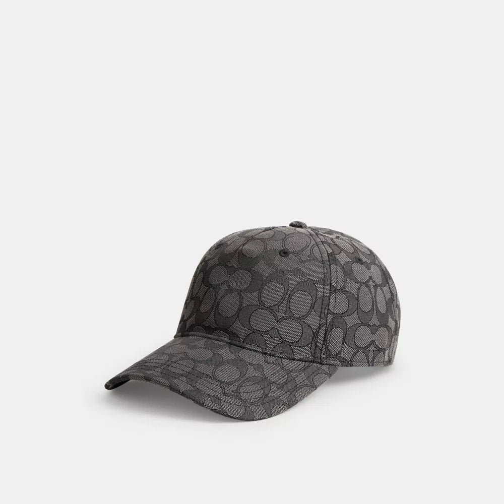 Signature Jacquard Baseball Hat - Charcoal