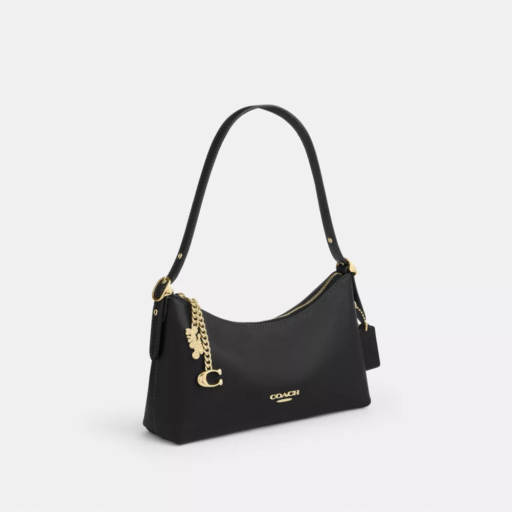 Emeilia Shoulder Bag - Natural Grain Leather/Gold/Black