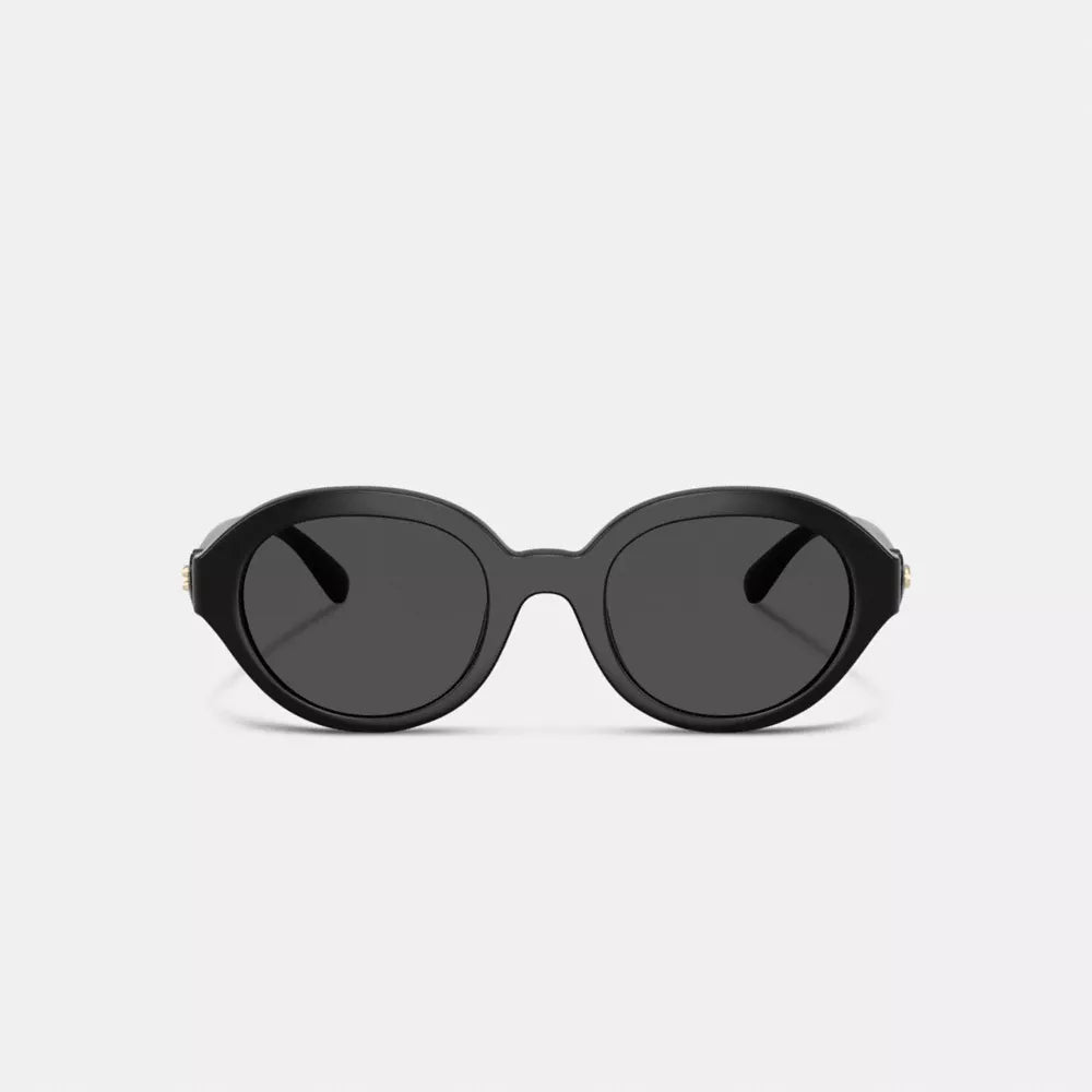 C Heart Round Sunglasses - Black