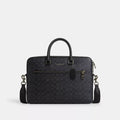 Ethan Slim Brief In Signature Canvas - Signature Canvas/Gunmetal/Charcoal/Black