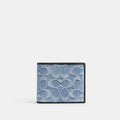 3-In-1 Wallet In Loved Signature Denim - Denim/Light Indigo