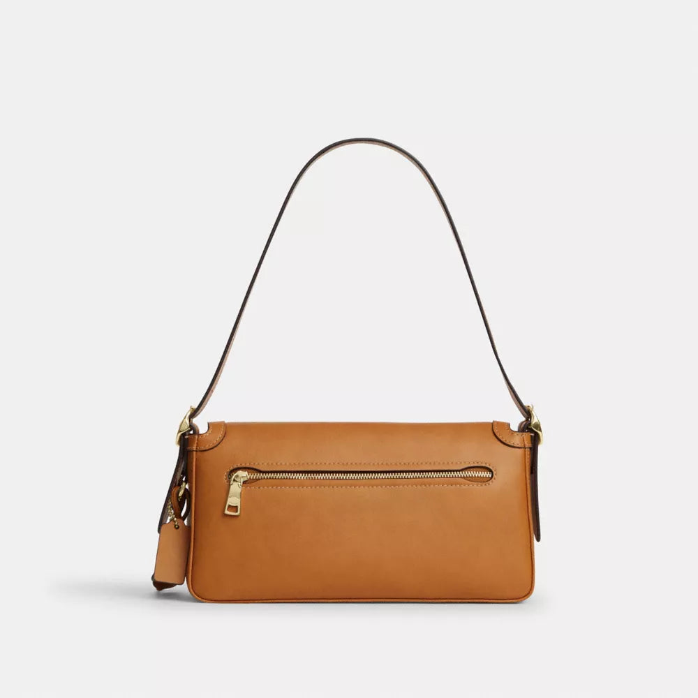 Etta Small Flap Shoulder Bag - Gold/Brown