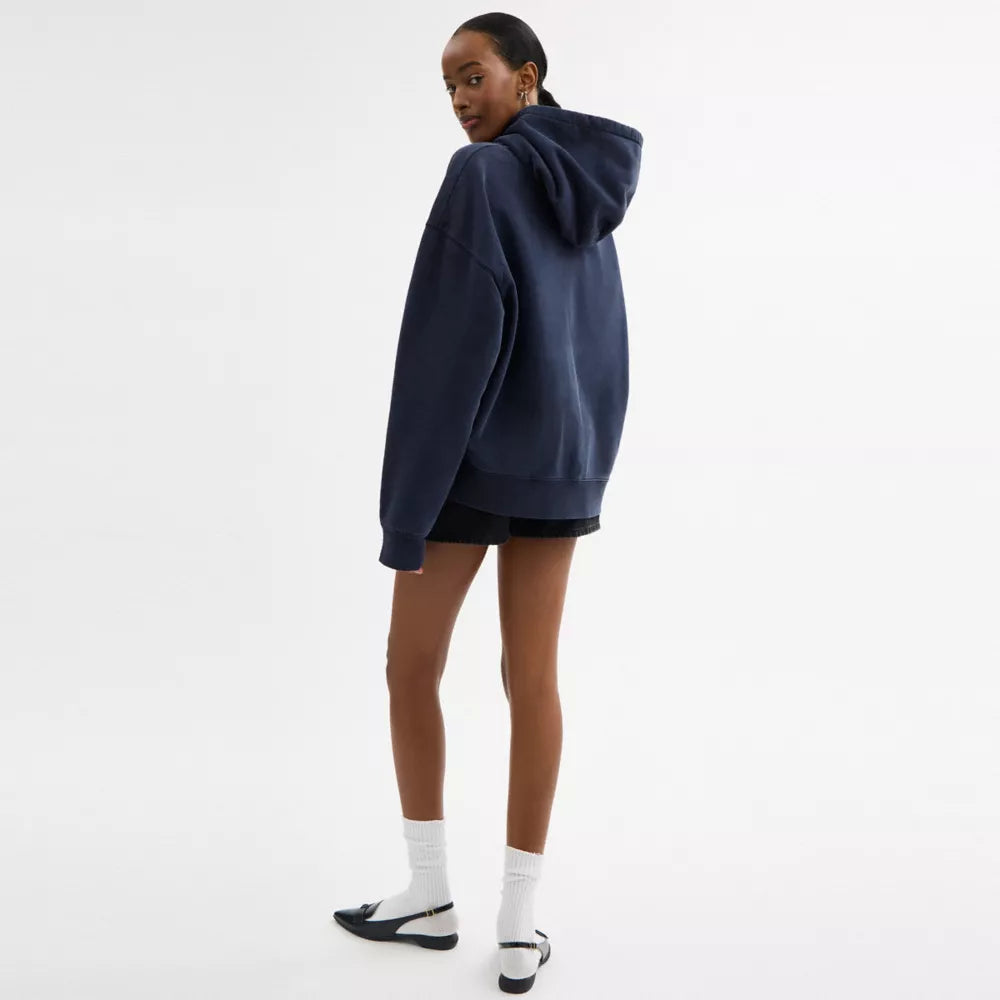 Horse And Carriage Hoodie - Navy Blue