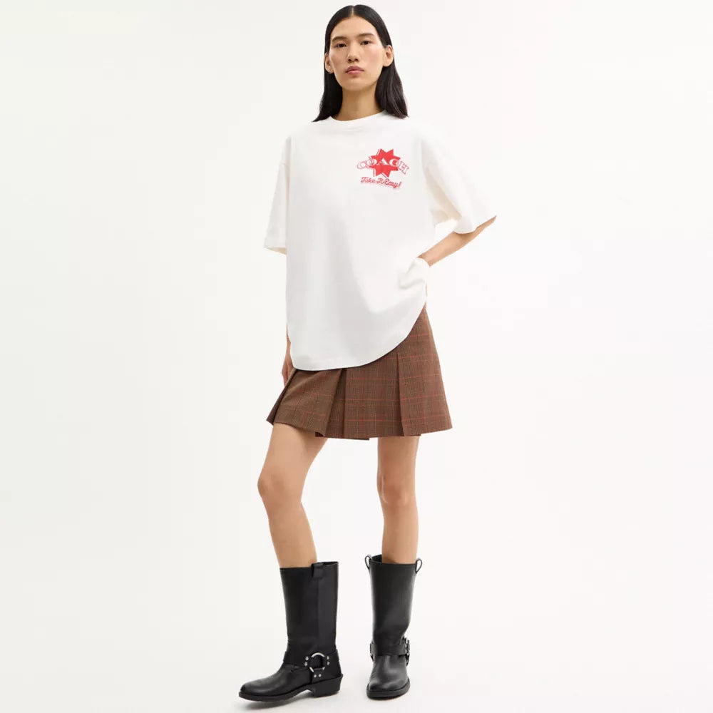 Pizza Relaxed T-Shirt In Organic Cotton - Vintage Ivory