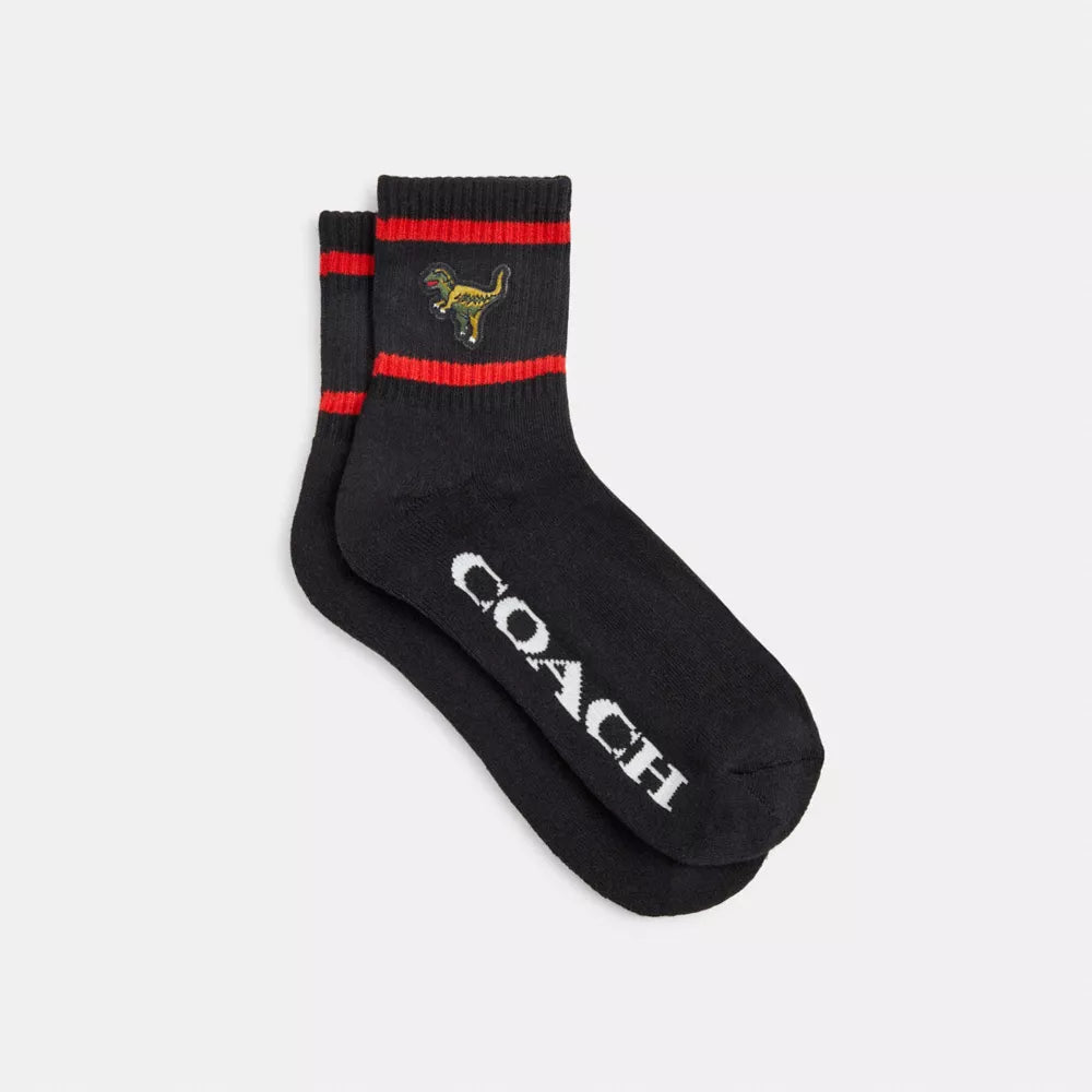 Rexy Quarter Crew Socks - Black