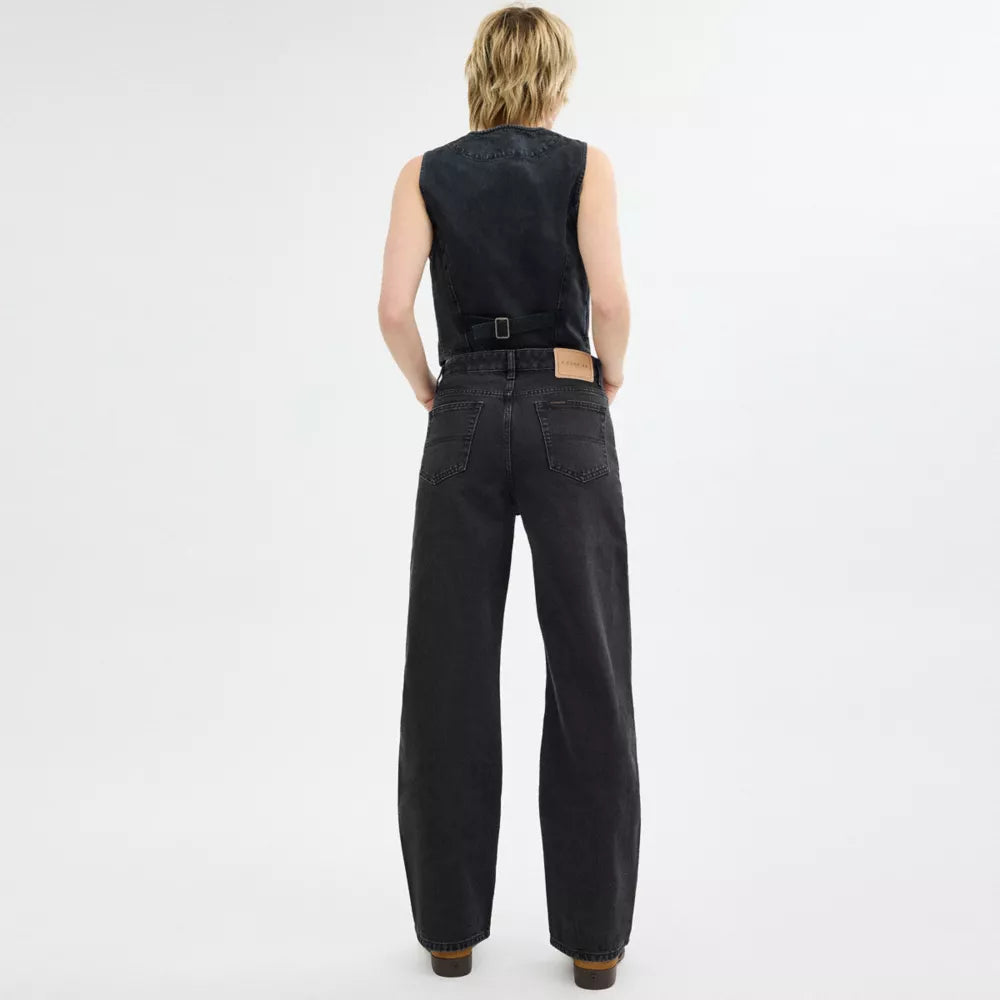 Loose Fit Jeans In Organic Cotton - Black