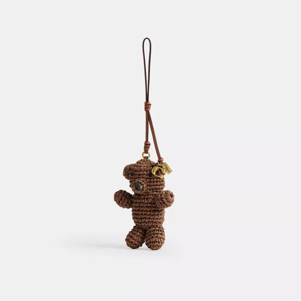 Bear Bag Charm - Brass/Multi