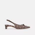 Bow Slingback Heel In Signature Jacquard - Oak/Maple