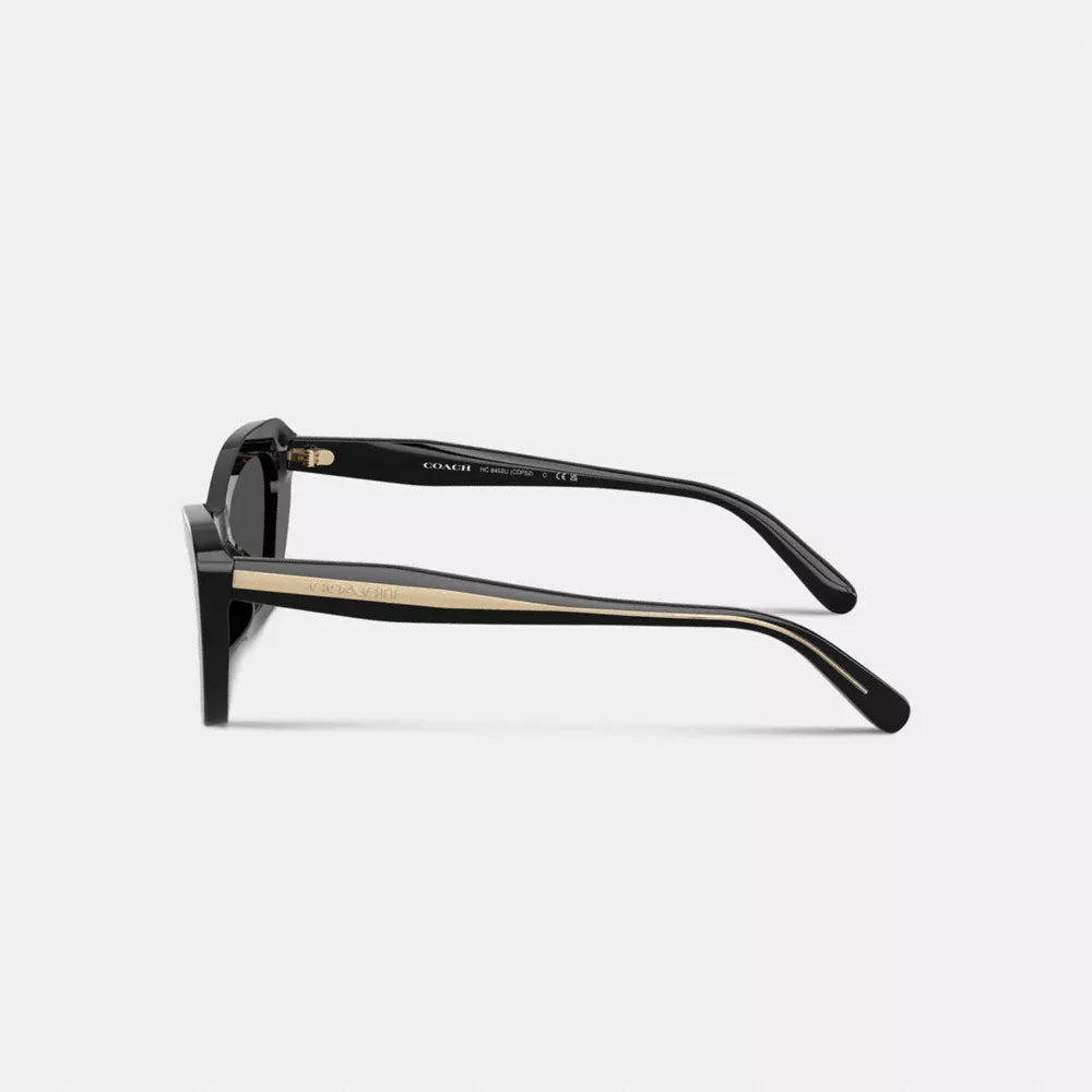 Wire Cat Eye Sunglasses - Black