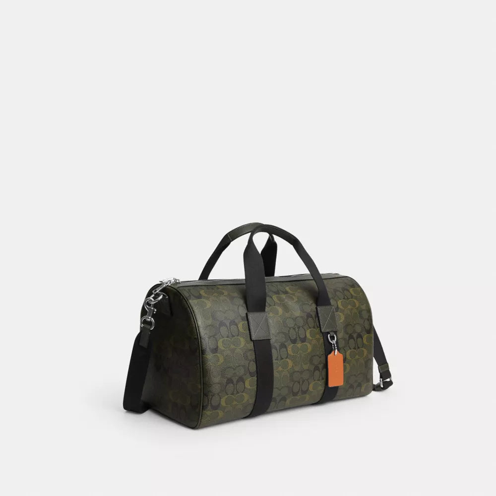 Explorer Duffle Bag 45 In Signature Camo Print - Signature Canvas/Silver/Green