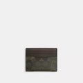 Slim ID Card Case In Signature Camo Print - Signature Canvas/Green