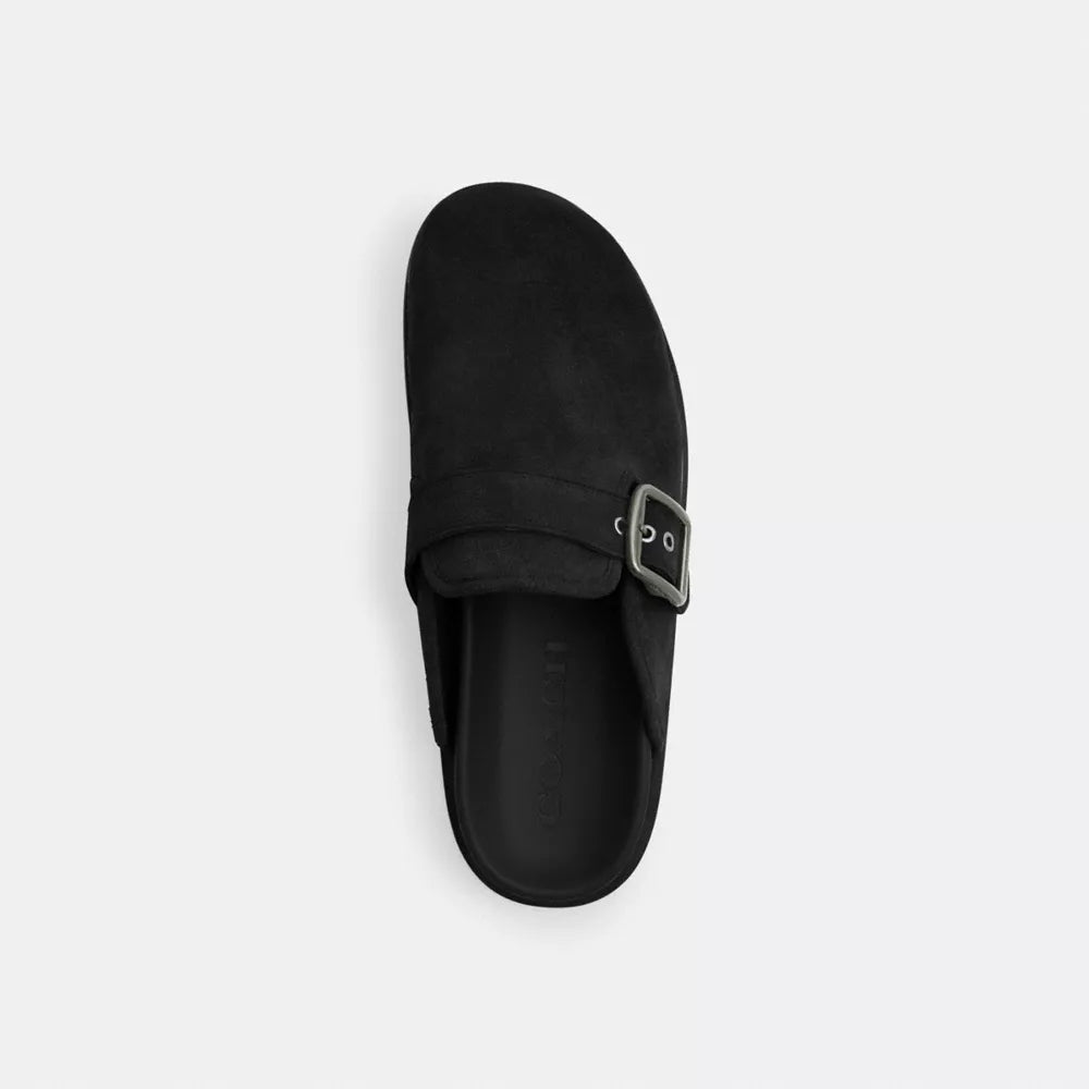 Buckle Clog - Suede/Black