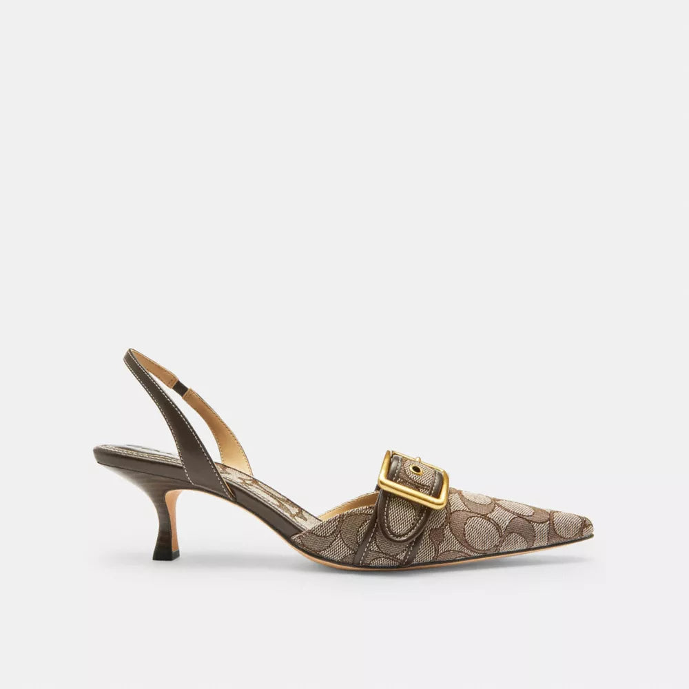 Margot Slingback In Signature Jacquard - Jacquard/Oak/Maple