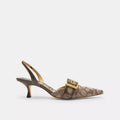 Margot Slingback In Signature Jacquard - Jacquard/Oak/Maple