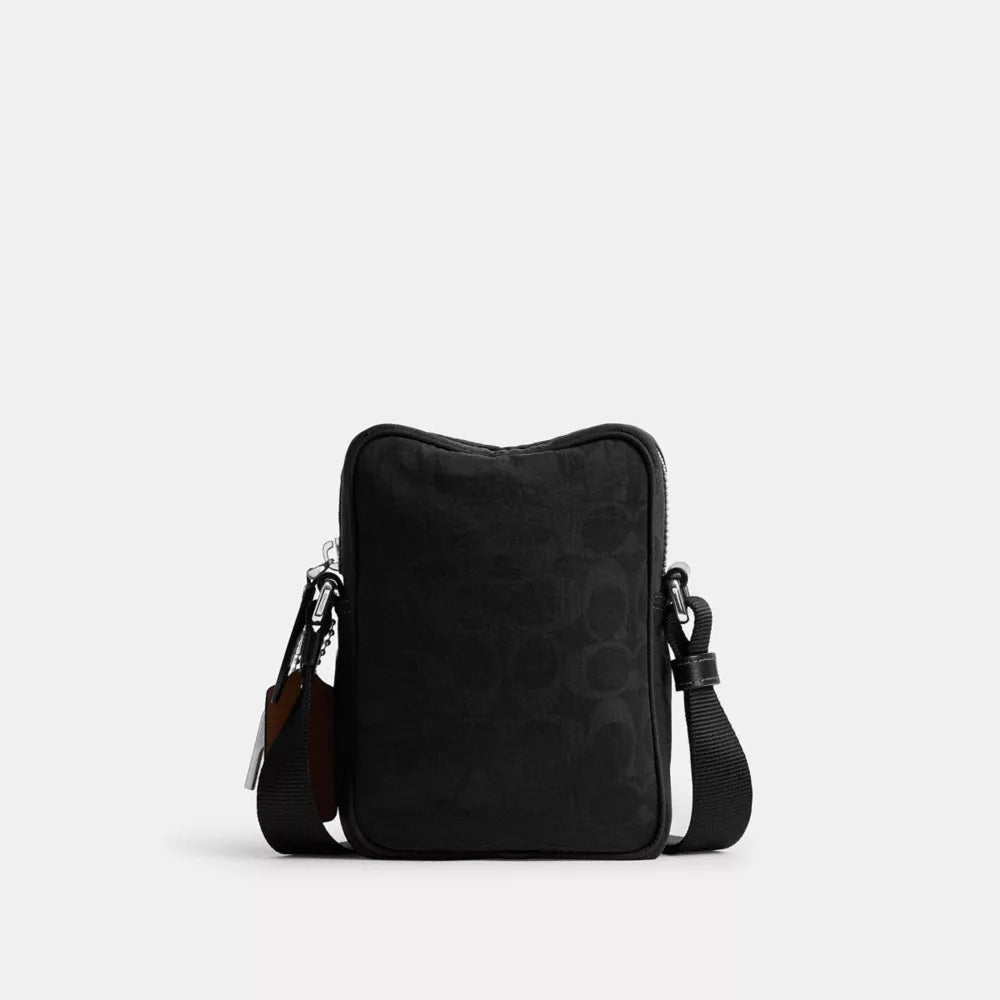 Locke Crossbody Bag In Signature Nylon Jacquard - Nylon/Black