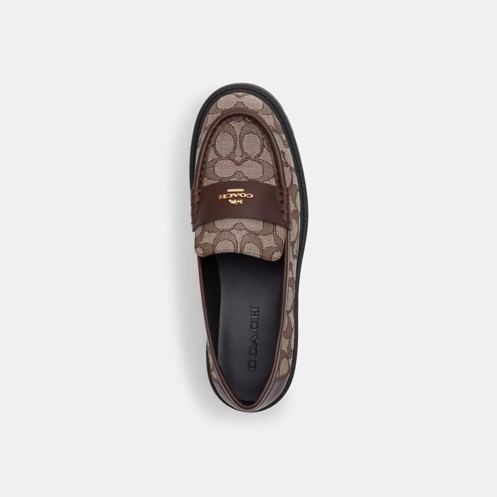 Lucy Loafer In Signature Jacquard - Oak/Maple