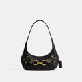 Belted Ergo Shoulder Bag 26 - Natural Grain Leather/Brass/Black
