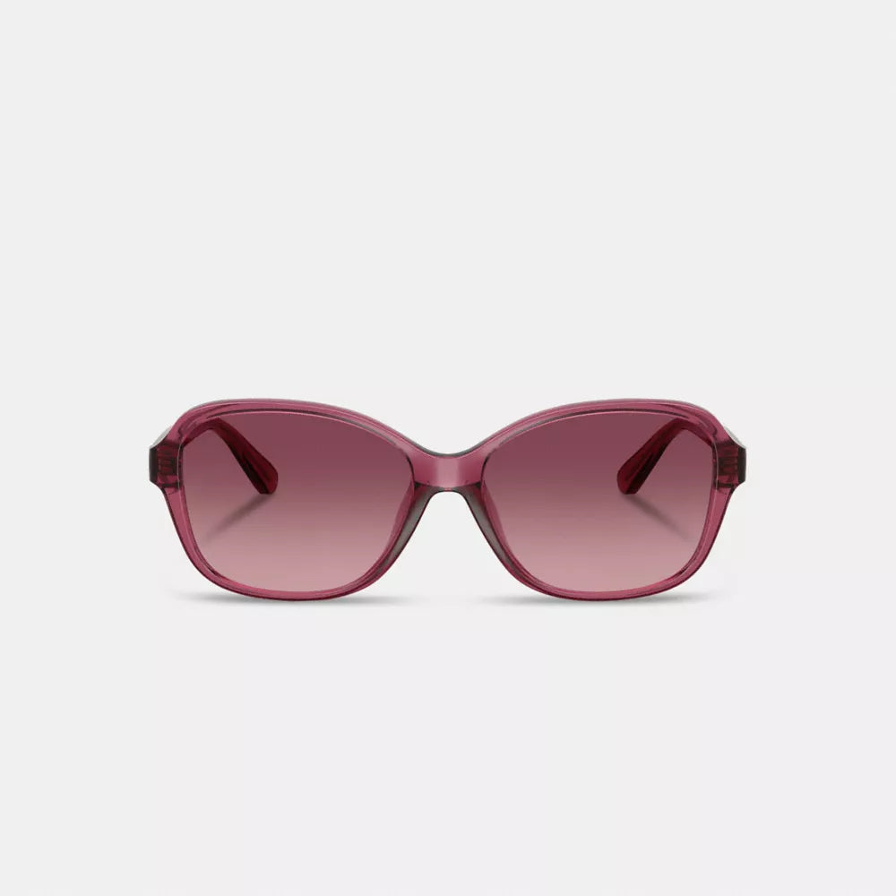 Oversized Oval Sunglasses - Berry