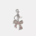 Bow Bag Charm - Silver/Purple