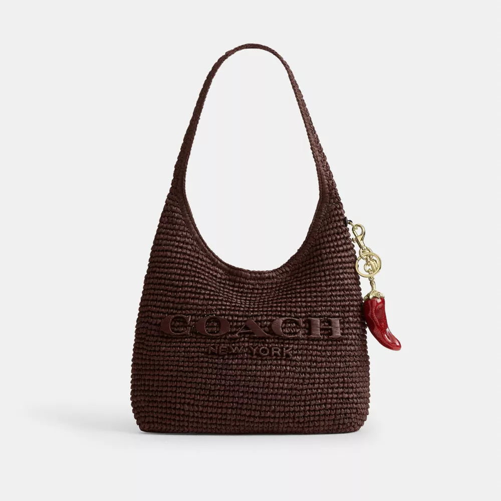 Chili Pepper Bag Charm - Brass/Red